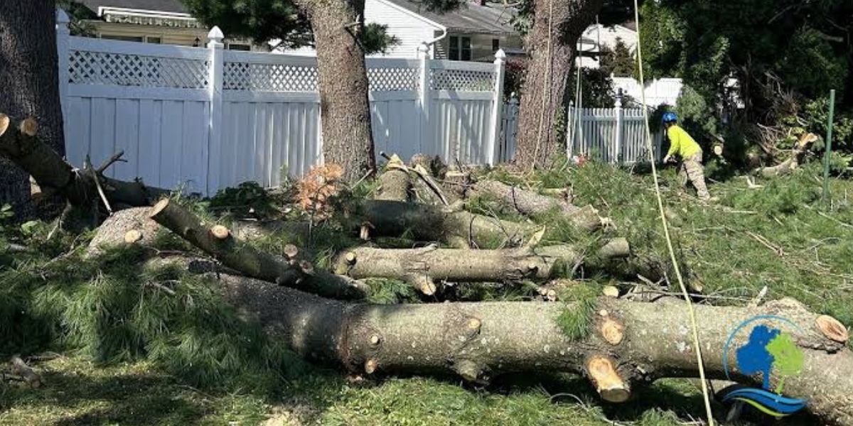 Professional tree removal crew using specialized equipment to safely remove a mature tree from a residential property | What to Expect During the Tree Removal Process